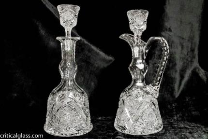 Fabulous Pair of Decanters with Pattern-cut Stoppers – SOLD