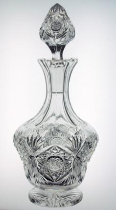 Massive J. Hoare Monarch Decanter w/ Pattern Cut Stopper – SOLD