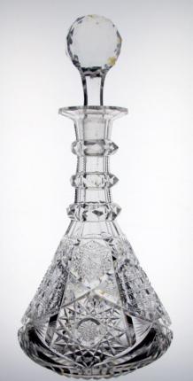 Beautiful Triple Ring Neck Decanter in Libbey’s own Variation of Ellsmere – SOLD