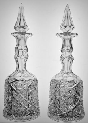 Rare Pair of Steeple Stopper Kelly & Steinman Roman Decanters – SOLD