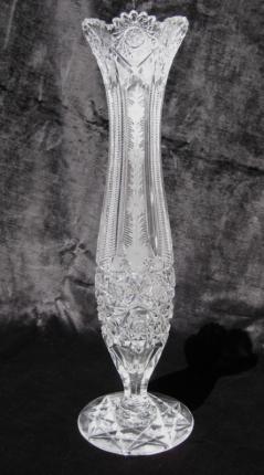 Shapely, Tall Cut & Engraved J. Hoare Vase